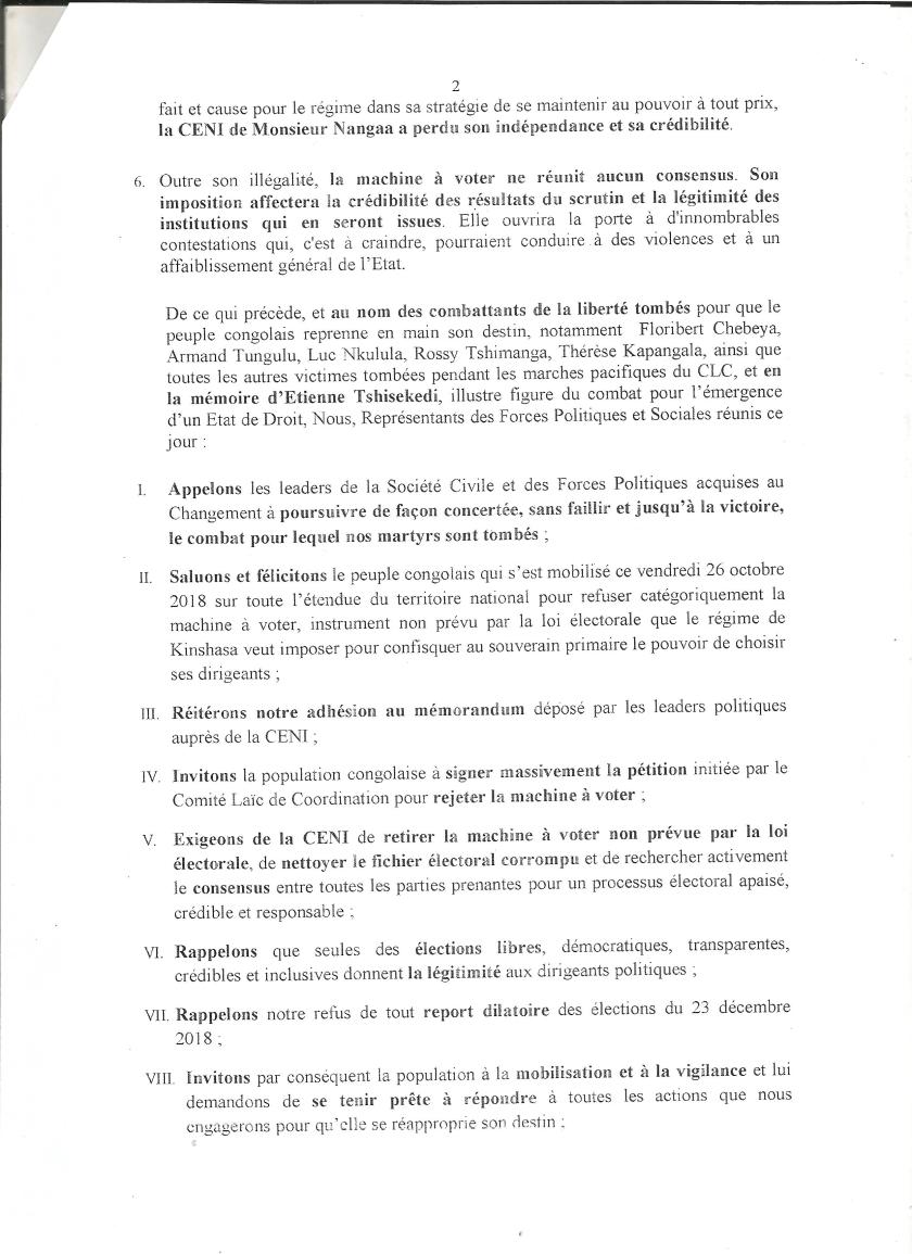 DECLARATION COMMUNE DES FORCES VIVES ET POLITIQUES SUR UN SCRUTIN CREDIBLE ET TRANSPARENT EN REPUBLIQUE DEMOCRATIQUE DU CONGO / TELEMA EKOKI, MOUVEMENTS CITOYENS ET CANDIDATS PRESIDENTS DE LA REPUBLIQ Cedric-telema-ekoki-0211180002